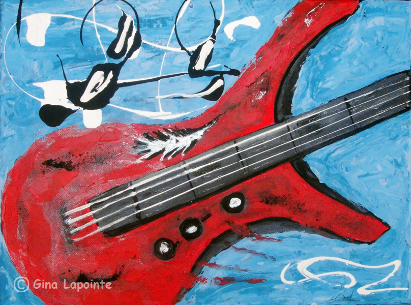 Gibson, acrylique sur toile