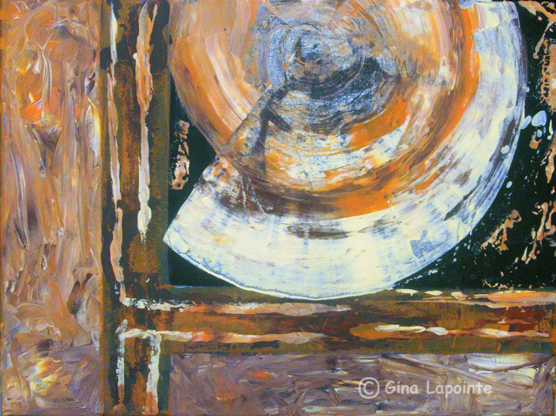 L'escargot, acrylique sur toile