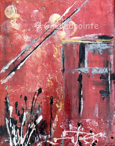 Cacanne, 
    acrylique sur toile, 14.1 x 18 (35.8 x 45.7 cm)